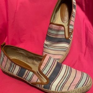 G.H.Bass&Co. Espadrille/shoe striped trimmed in leather